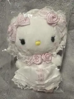 サンリオ　ホワイトフリルデザインシリーズ　ハローキティ　マスコットホルダー