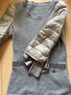 モンクレール　ニットダウン　袖フリル　ダウン　カシミヤ混