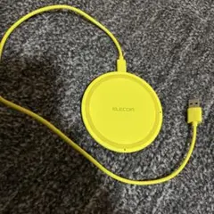 ELECOM ワイヤレス充電器 イエロー
