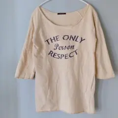 CIAOPANIC チャオパニック アイボリー 七分袖トレーナー スウェット M