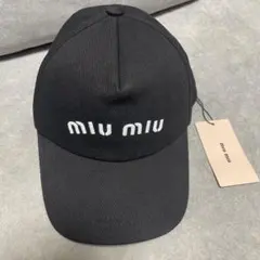 ✳︎新品タグ付き✳︎miu miu ✳︎キャップ✳︎ブラック✳︎
