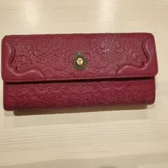 未使用】ANNA SUI 長財布 バタフライ刺繍 ビジュー - メルカリ