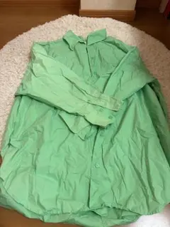 H&M 長袖シャツ ライトグリーン Lのサムネイル