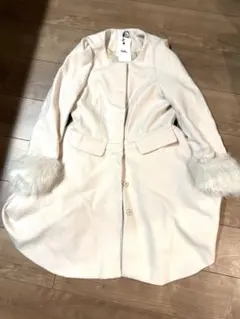 (未使用)GRL ファー付きピンクコート Sサイズ
