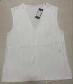 未使用　タグ付き　ホワイトベスト　サイズフリー