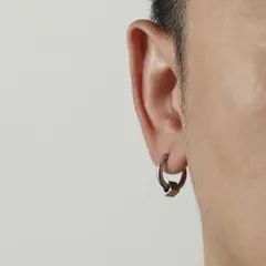 ピアス フープ 2個 12mm リング シルバー シルバー メンズ