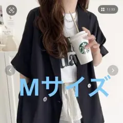 クラシカルエルフ　麻調シアードルマンショートスリーブジャケット Mサイズ