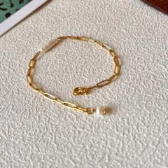 淡水パール ブレスレット ゴールド ステンレス