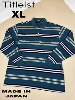 Titleist 타이틀리스트 자수 로고 일본제 골프 긴팔 폴로 셔츠 XL