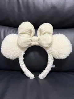 ディズニー　ミニー　カチューシャ クリーム色