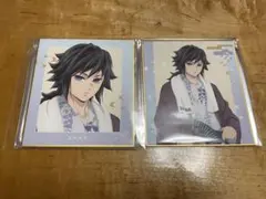鬼滅の刃 義勇 ユネッサンコラボグッズ 色紙 缶バッジ キーホルダー(2