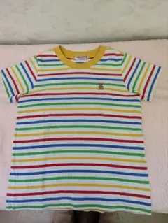 MIKI HOUSE ボーダー Tシャツ 120cm クマ刺繍 - メルカリ