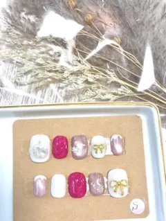 クリスマス ニットネイル キッズネイルチップSサイズ