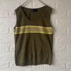 UNTITLED 【2】 ノースリーブ トップス オリーブ コットン