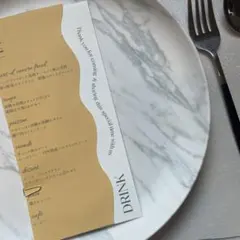 メニュー表　ウェディングメニュー　ドリンクメニュー　ペーパーアイテム　m13