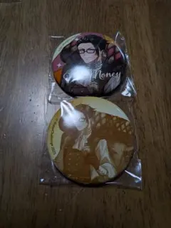 ウォーターチャレンジ　ドリーミーくじ缶バッジ 2個セット　マネー