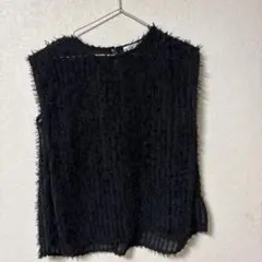 chocol raffine robe ベスト　ブラック
