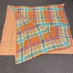 こたつ布団カバー　 オレンジ・チェック柄　約235×215センチ