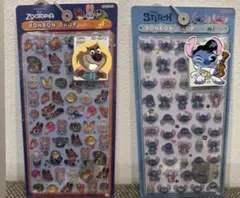 【正規品】ズートピア、スティッチボンボンドロップシールミニ２枚セット
