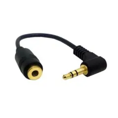 NFHK 直角 3.5mm 3極 オーディオ オスメス 延長ケーブル10cm
