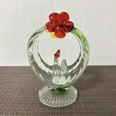 琉球ガラス　インテリア　オブジェ　ペーパーウエイト　手作りガラス