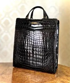 専用品COMTESSE ポロサス クロコダイル ダークブラウンハンドバッグ ポロサスクロコダイルボストンバッグ | 山本製鞄