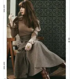 【ももたろう】her lip toフレアスカート ブラック ももたろう】her lip toフレアスカート ブラック HER LIP TO同型