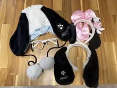 スヌーピー　カチューシャ　帽子　メガネ