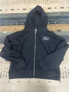 Nike x Stussy ブラック ジップアップパーカー