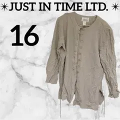 海外古着✨JUST IN TIME LTD. 【16】シャツ 長袖 紐付き