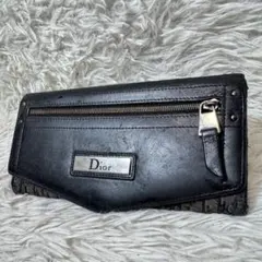 Dior 長財布 トロッター 革 キャンバス 黒のサムネイル