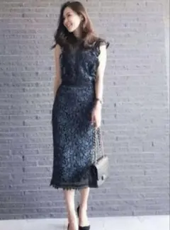 完売品　ZARA　ノースリーブ　ロングワンピース　総レース