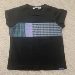 familiar デザインTシャツ ブラック/チェック　完売 120 familiar Tシャツ ブラック チェック柄 ファミリア 黒 - メルカリ