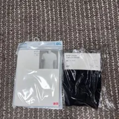 UNIQLOエアリズム 4XL 白Tシャツ & GU 3XL 黒パンツ セット