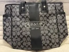 COACH トートバッグ ブラック/グレー