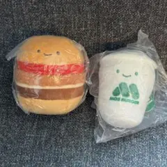 モスバーガー ドリンク にっこりーノ モスバーガーのぬいぐるみ ハンバーガー