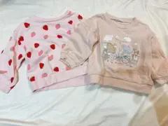 いちご 動物 トレーナー 2枚セット