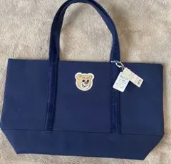 オールドテディ　ワッペントートバッグ　L/ネイビー　大