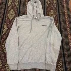 90s adidas パーカー ワンポイントロゴ 刺繍ロゴ Vintage