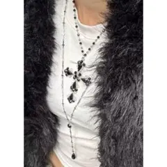 Y2K 平成ギャル　お兄系　十字架　二連ネックレス　フェアリーグランジ