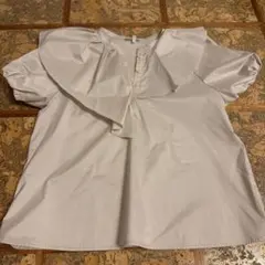 LANVIN en Bleu フリルブラウス 半袖 38のサムネイル