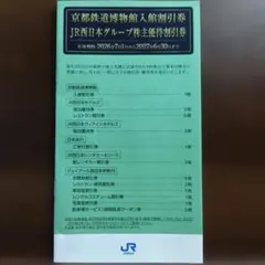 JR西日本 株主優待割引券 1冊のサムネイル