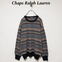古着・個性派・チャップスラルフローレン・ニットセーター・マルチカラー・1580