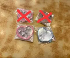 ちいかわキャラシャカチャームグミ　ハート型アクリルキーホルダー（ピンク）