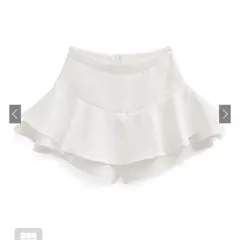 GRL ホワイト フリルスカートパンツ M タグ付き