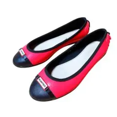 【美品】 HUNTER フラット バレエシューズ エナメル レザー 37 ピンクのサムネイル