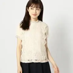 MISCH MASCH ブラウス ピンク レース 半袖
