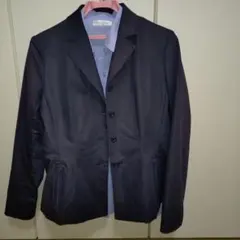 ダークブルーブレザー 水色ブラウス チェックスカート 3点セット