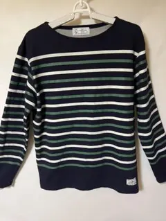 ストライプ 長袖 トレーナー　男女兼用