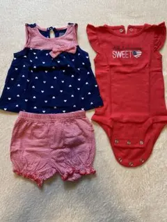 カーターズ トップス パンツ ロンパース 60〜70 3点セット